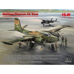 Diorama de la base aérea Nakhon Phanom con B-26K y O2 a escala 1/48 - ICM