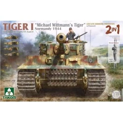 Takom 1/35 Tiger I Michael Wittmann's Tiger Normandy 1944 Late/Late Command Production w/Zimmerit 2 in 1 Sd.Kfz. 181 Pz.Kpfw. VI