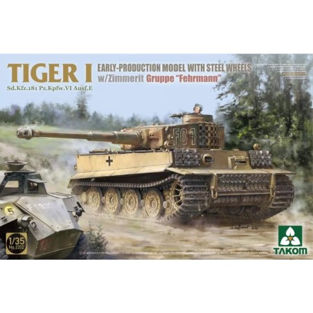 Maqueta 1/35 Tiger I Early Production con Zimmerit y ruedas de acero - Takom