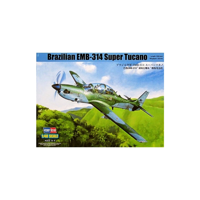 Hobbyboss 1/48 Brazilian EMB-314 Super Tucano aircraft model kit