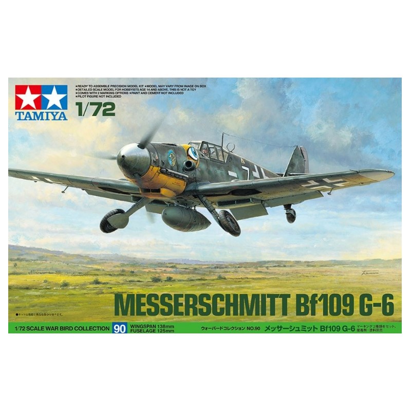 Maqueta 1/72 Messerschmitt Bf109 G-6 de Tamiya en escala 1/72