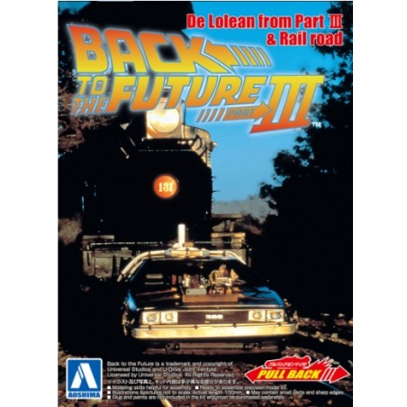 Aoshima 1/43 Back to the Future III  - Pull-Back DeLorean