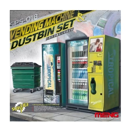 Meng 1/35 Vending Machine & Waste Container