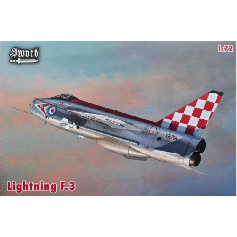 Maqueta de avion Sword 1/72 Lightning F.3 (2 decals versions)