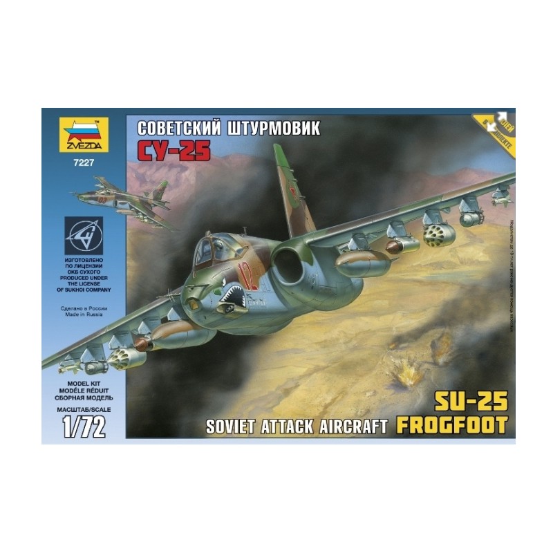 Maqueta de avion Zvezda 1/72 Sukhoi Su-25 Frogfoot