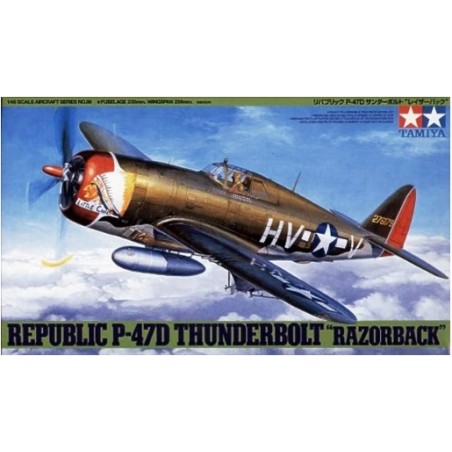 Maqueta de avión Tamiya 1/48 Republic P-47D Thunderbolt "Razorback" - Robotines