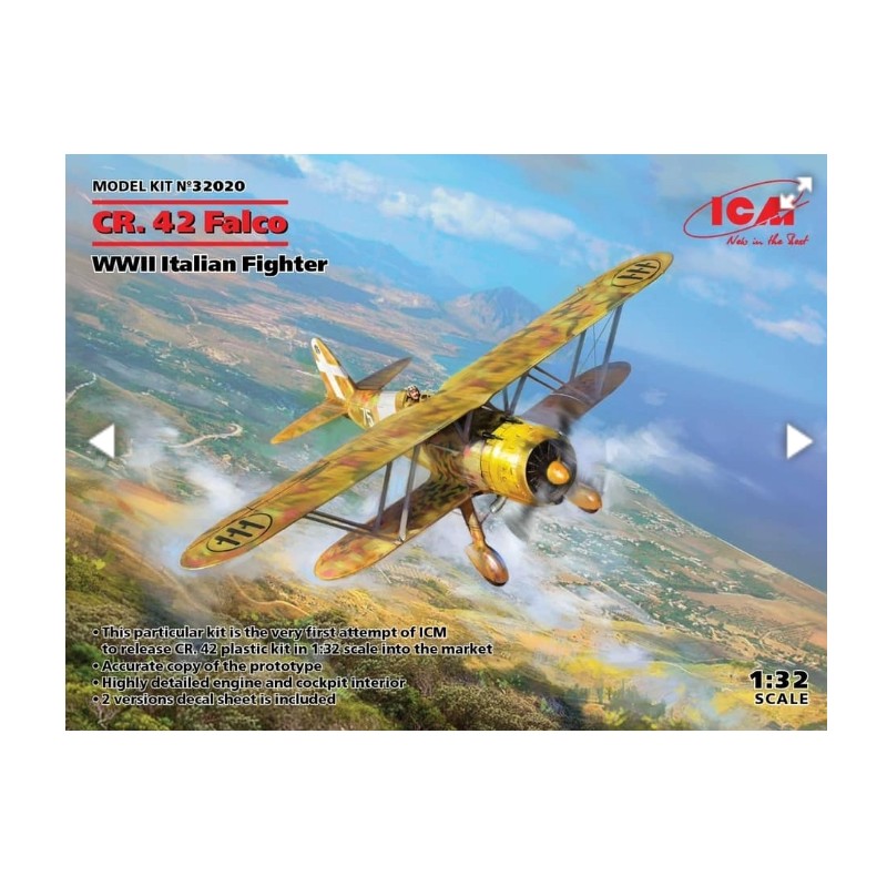 ICM 1/32 ITALIAN AIR FORCE FIAT CR.42 FALCO