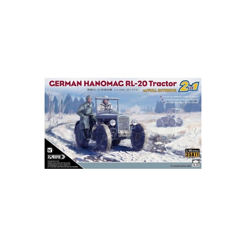 Sabre 1/35 Hanomag RL-20 Tractor 2 in 1