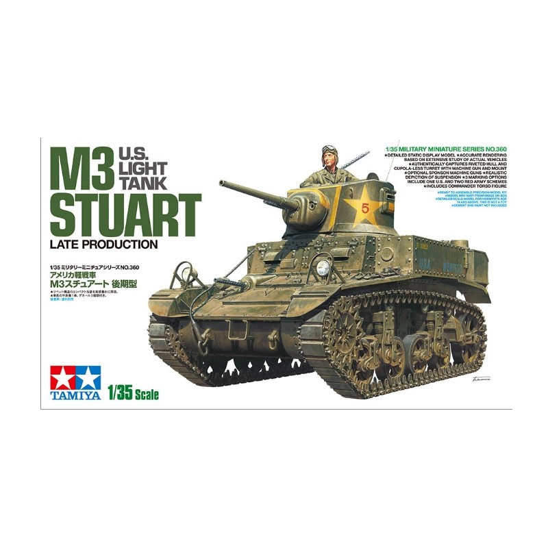 Tamiya 1/35 US LIGHT TANK M3 STUART LATE PRODUCTION