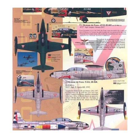 Aztec Models 1/32 Calcas Latin American T-birds (Lockheed T-33) 