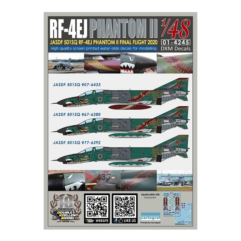 DXM Calca 1/48JASDF RF-4EJ 501SQ FinalYear 2020(433/380/392)