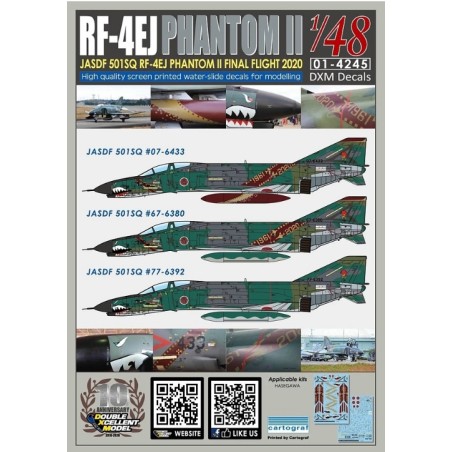 DXM Calca 1/48JASDF RF-4EJ 501SQ FinalYear 2020(433/380/392)