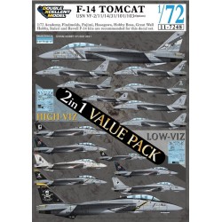 DXM Decals 1/72 USN F-14A/B/D Value Pack decal set