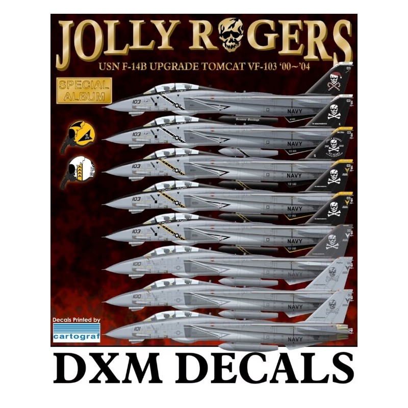 DXM Calca 1/48 Jolly Rogers USN F-14B Upgrade Tomcat VF-103 '00~'04