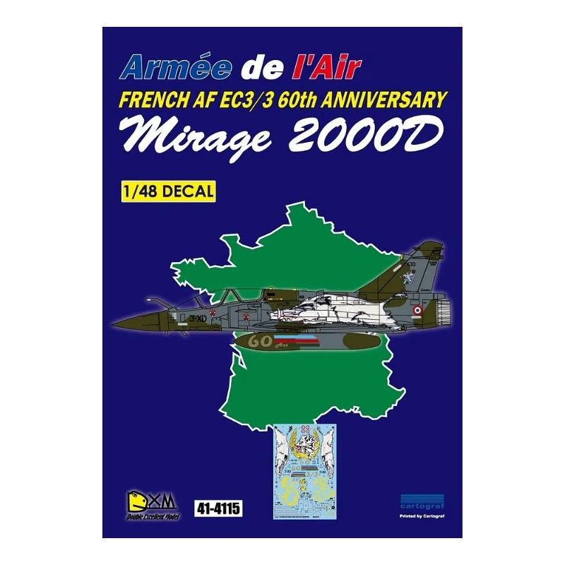 DXM Calca 1/48 Mirage 2000 D French AF EC3/3 60th Anniversary