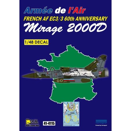 DXM Calca 1/48 Mirage 2000 D French AF EC3/3 60th Anniversary