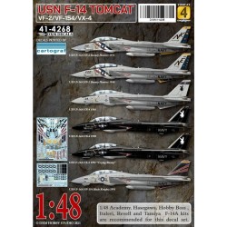 DXM Decals  1/48 USN F-14A VF-2/VX-4/VF-154 Tomcat Collection 4