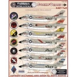 Furball 1/48 decals "Screamn' Demons Part II" includes options for seven F3H-2 Demons