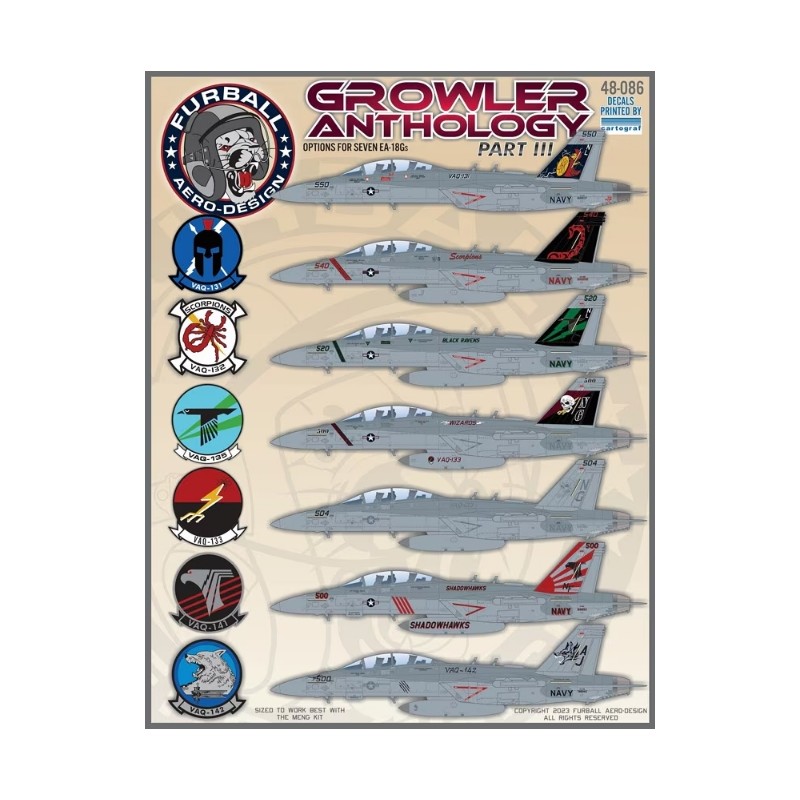 Furball Calcas 1/48 'Growler Anthology' part III  Grumman EA-18G