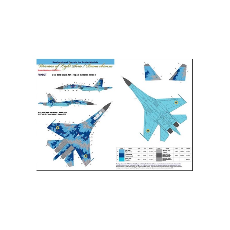 Foxbot 1/48 decalsWarriors of Light Digital Su-27S