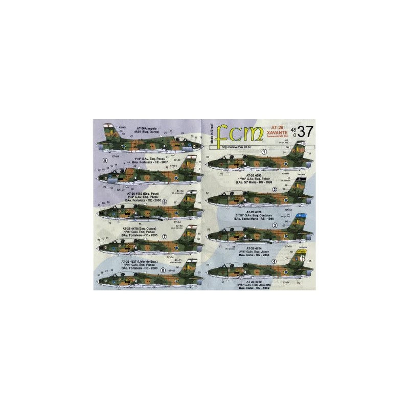 FCM 1/48 Decals AT-26 Xavante (Aeromacchi MB.326)