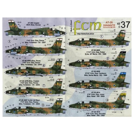 FCM 1/48 Decals AT-26 Xavante (Aeromacchi MB.326)