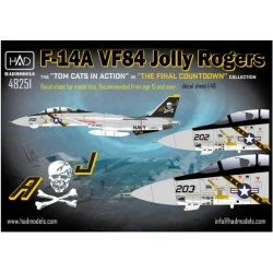 HAD 1/48 Decals Grumman F-14A Tomcat VF84 Jolly Rogers Tomcats in Action in "The Final Countdown" Collection