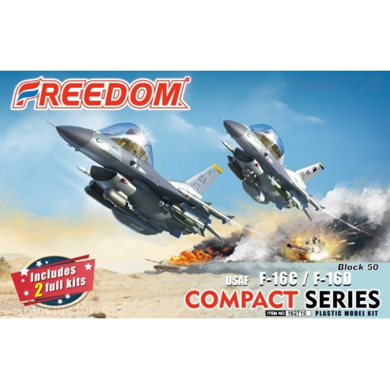 Maqueta compacta del USAF F-16C/D Block 50 de Freedom Model Kits