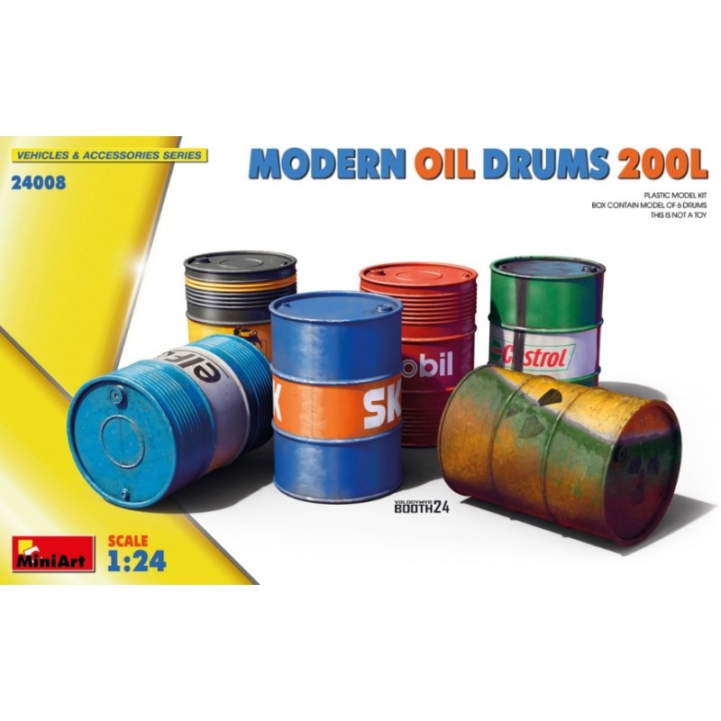 Miniart  1/24 Modern Oil Drums 200L