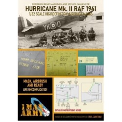 1 Man Army Mascara 1/32  Hurricane Mk. II RAF 1941