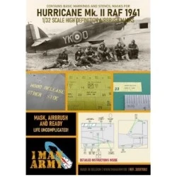 1 Man Army Mascara 1/32  Hurricane Mk. II RAF 1941