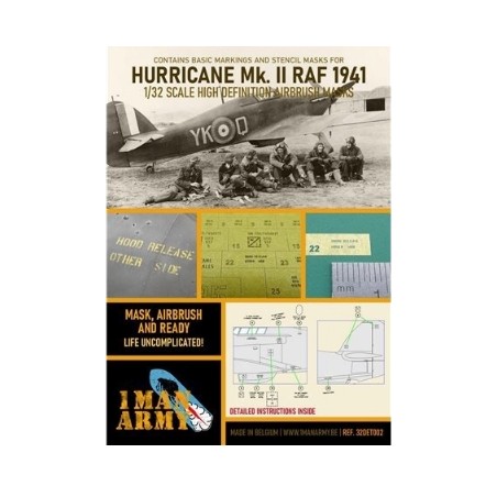 1 Man Army Mascara 1/32  Hurricane Mk. II RAF 1941