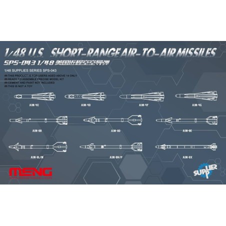 Meng 1/48 U.S. U.S. Short-Range Air-to-Air Missiles