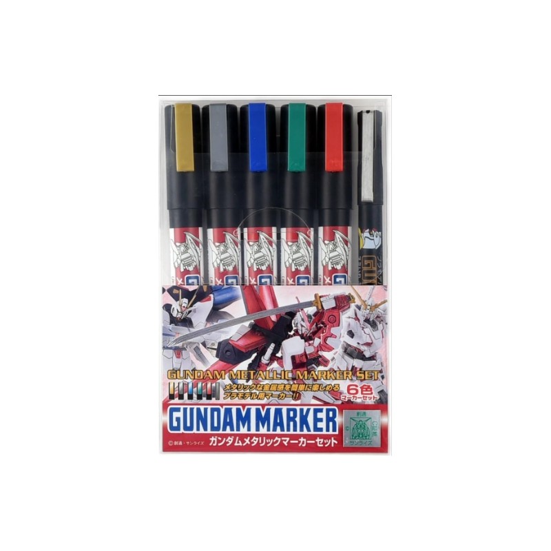 Mr-Hobby Gundam Metallic Marker Set (6pcs)