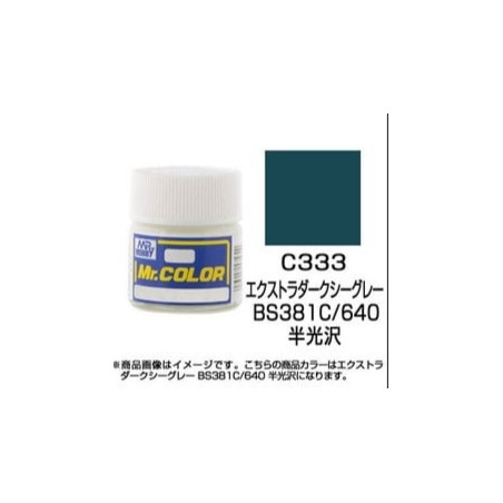 Mr-Hobby C333-Mr. Color-  extra dark seagray BS381C/640  10ml