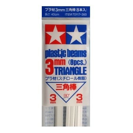 Tamiya Barra Triangular 3mm (8 unid)