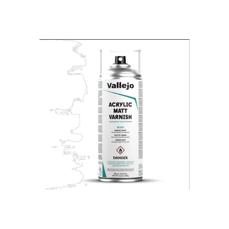 Vallejo Acrylic Aerosol Varnish Matt 400ml