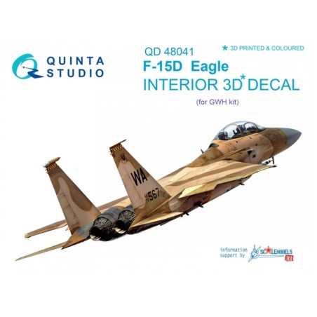 Quinta Studio 1/48 F-15D 3D-Printed & colored Interior (for GWH kit)