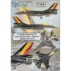 Syhart Calcas 1/48 General-Dynamics F-16AM Falcon FA-123 "Solo Display 2015 - Blizzard" Belgian AF