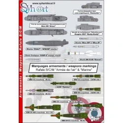 Syhart 1/48 decals  Armements Dassault Rafale B/C/M