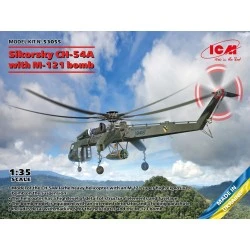 Maqueta del helicóptero Sikorsky CH-54A con bomba M-121 a escala 1/35 de ICM