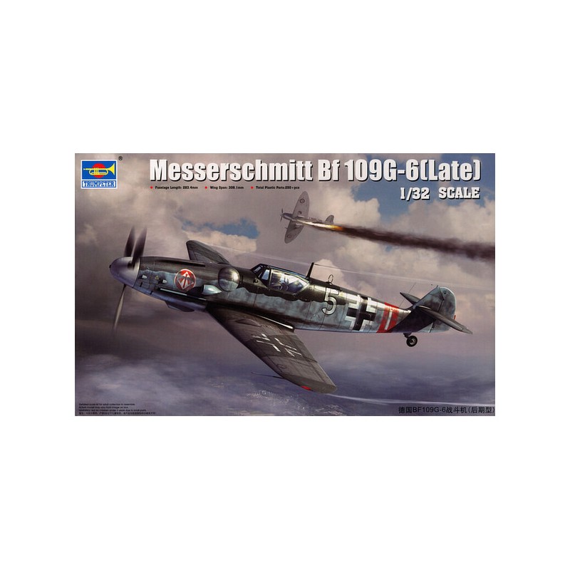 Maqueta a escala 1/32 del Messerschmitt Bf 109G-6 [Late] de Trumpeter