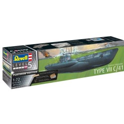 Maqueta del submarino alemán Type VII C/41 en edición platino a escala 1/72 del fabricante Revell.