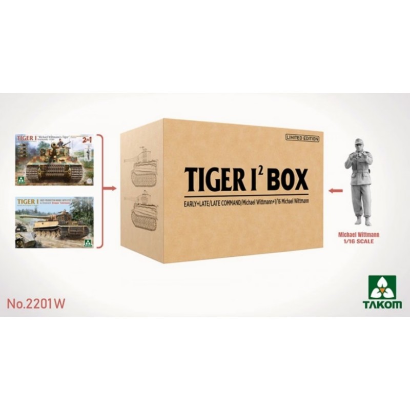 Maqueta a escala 1/35 Tiger I con figura de Michael Wittmann de Takom