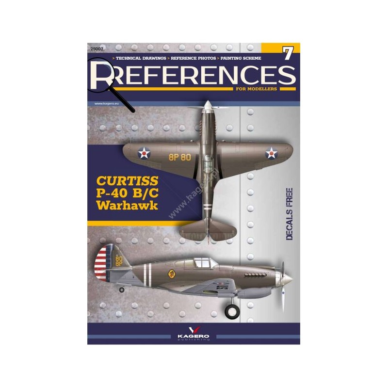 Libro Curtiss P-40 B/C Warhawk de Kagero Publishing, Serie References