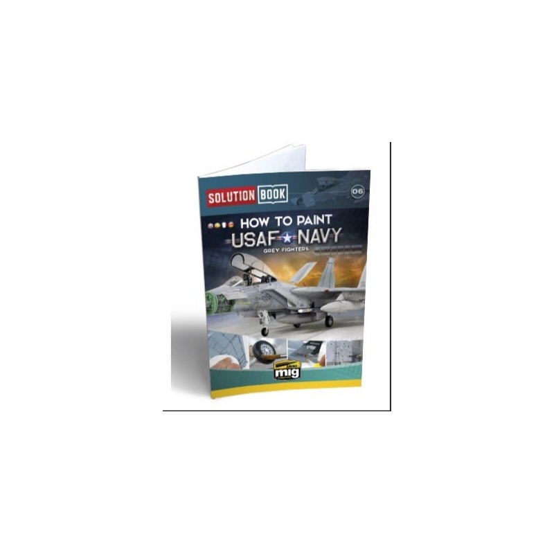 How To Paint USAF Navy Grey Fighters Solution Book (Multilingual)