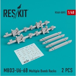 reskit 1/48 MBD3-U6-68 MULTIPLE BOMB RACKS (2 PCS)