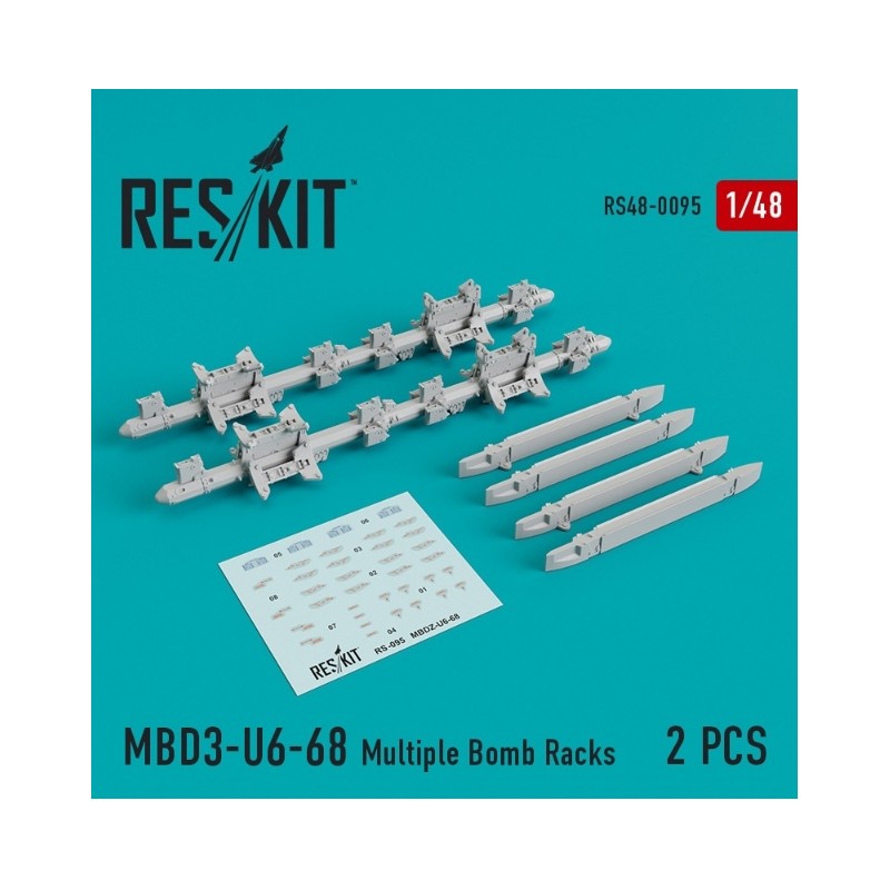 reskit 1/48 MBD3-U6-68 MULTIPLE BOMB RACKS (2 PCS)