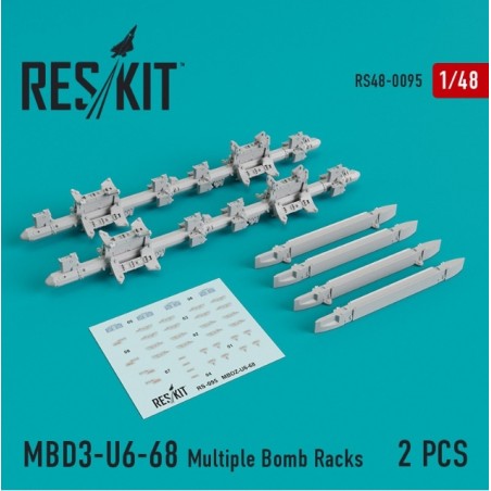 reskit 1/48 MBD3-U6-68 MULTIPLE BOMB RACKS (2 PCS)