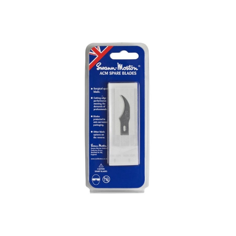 Swann Morton No.28 Blade to fit SM9106 No.2 and SM9107 no.5 handle in pack of 5 blades. 